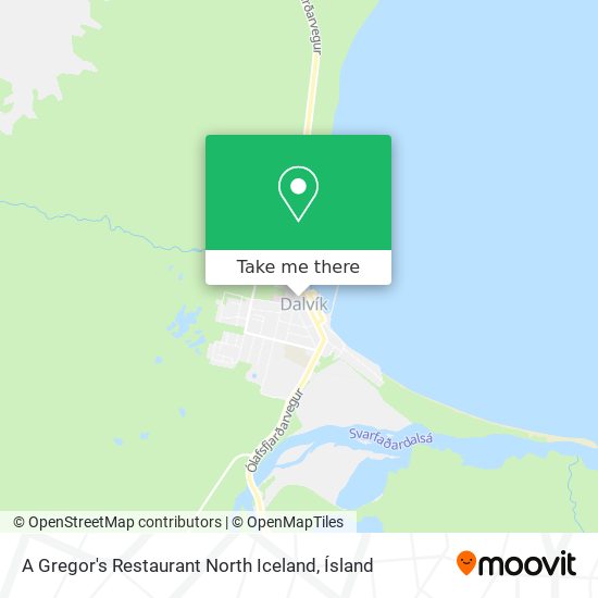 A Gregor's Restaurant North Iceland map