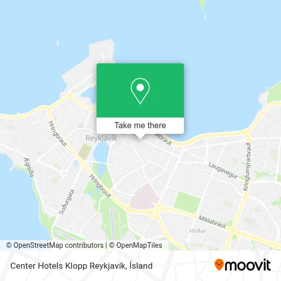 Center Hotels Klopp Reykjavík map