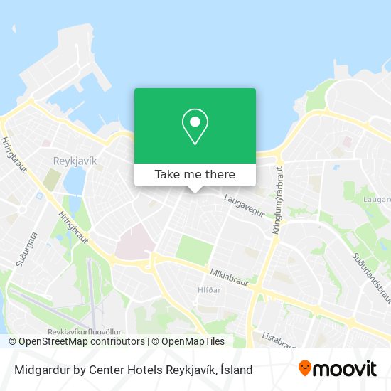 Midgardur by Center Hotels Reykjavík map