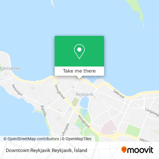 Mapa Downtown Reykjavik Reykjavík