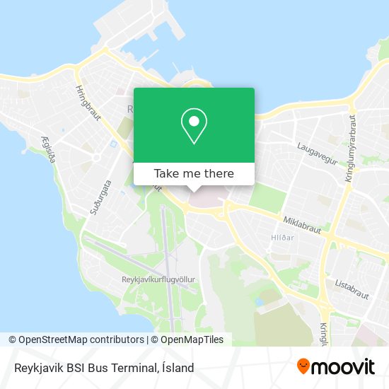 Reykjavik BSI Bus Terminal map