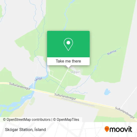 Skógar Station map