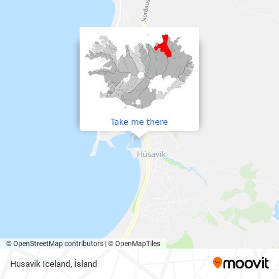 Mapa Husavik Iceland