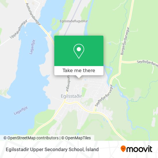 Mapa Egilsstadir Upper Secondary School
