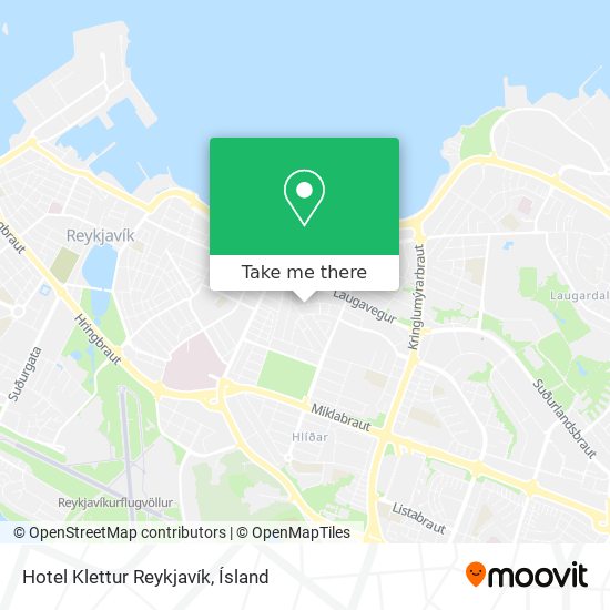 Mapa Hotel Klettur Reykjavík