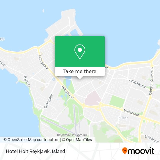 Mapa Hotel Holt Reykjavík