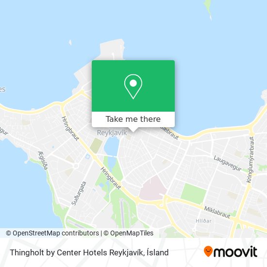 Mapa Thingholt by Center Hotels Reykjavík