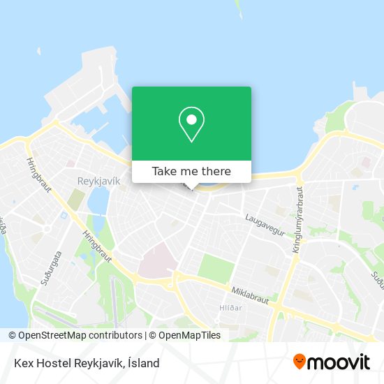 Mapa Kex Hostel Reykjavík