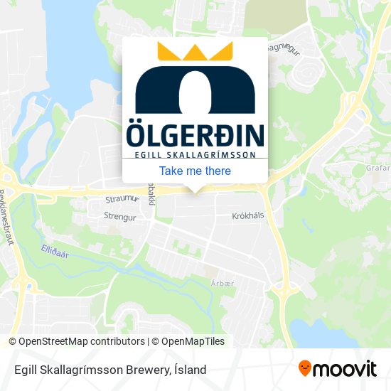 Egill Skallagrímsson Brewery map