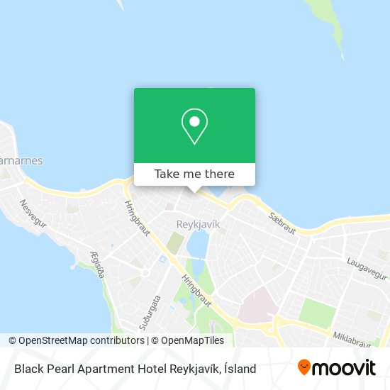 Mapa Black Pearl Apartment Hotel Reykjavík