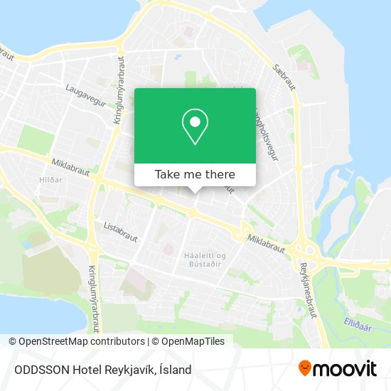 Mapa ODDSSON Hotel Reykjavík