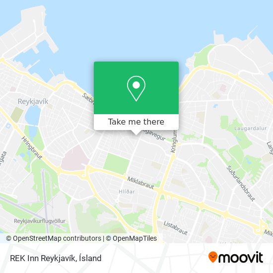 Mapa REK Inn Reykjavík