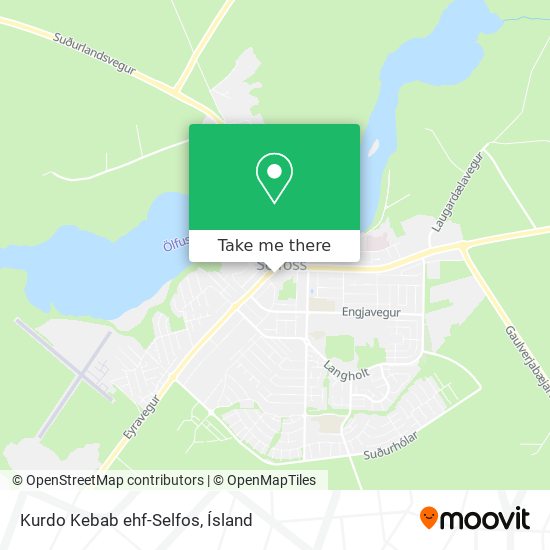 Kurdo Kebab ehf-Selfos map