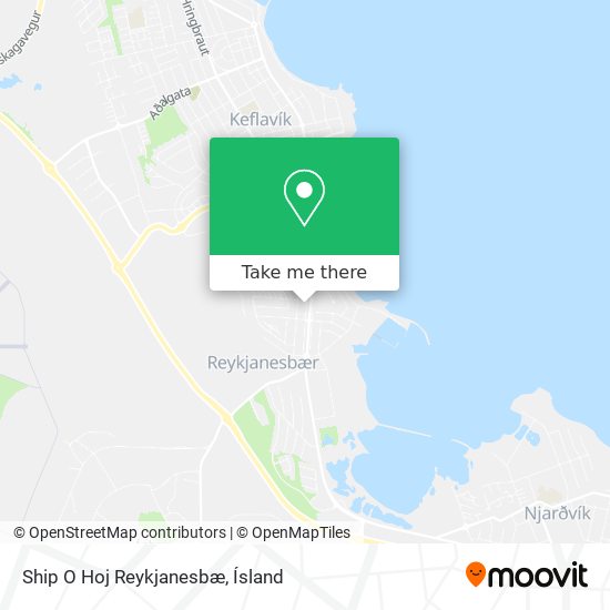Mapa Ship O Hoj Reykjanesbæ