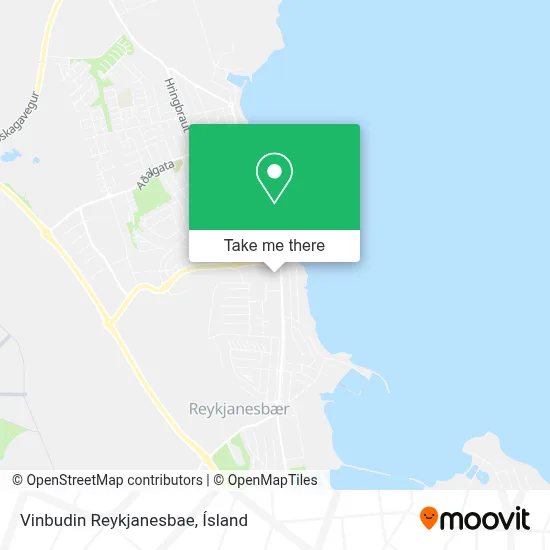Vinbudin Reykjanesbae map