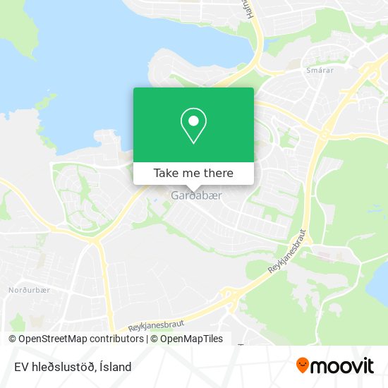 EV hleðslustöð map