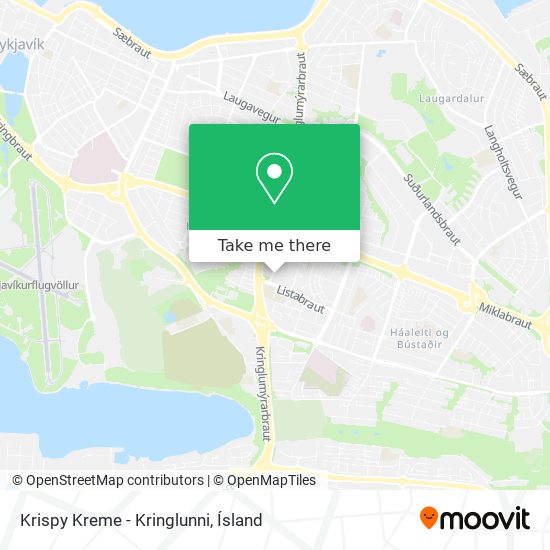 Mapa Krispy Kreme - Kringlunni