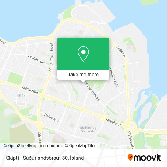 Skipti - Suðurlandsbraut 30 map