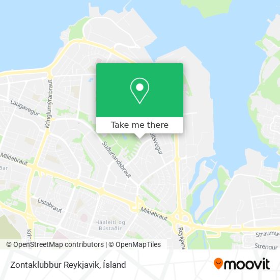 Zontaklubbur Reykjavik map