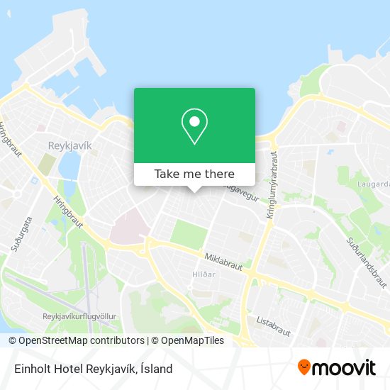 Mapa Einholt Hotel Reykjavík