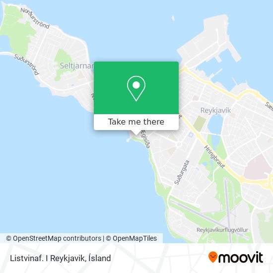 Mapa Listvinaf. I Reykjavik