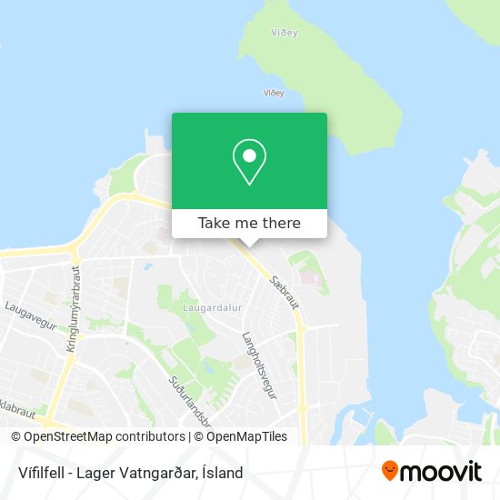 Vífilfell - Lager Vatngarðar map
