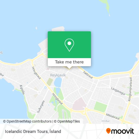 Mapa Icelandic Dream Tours