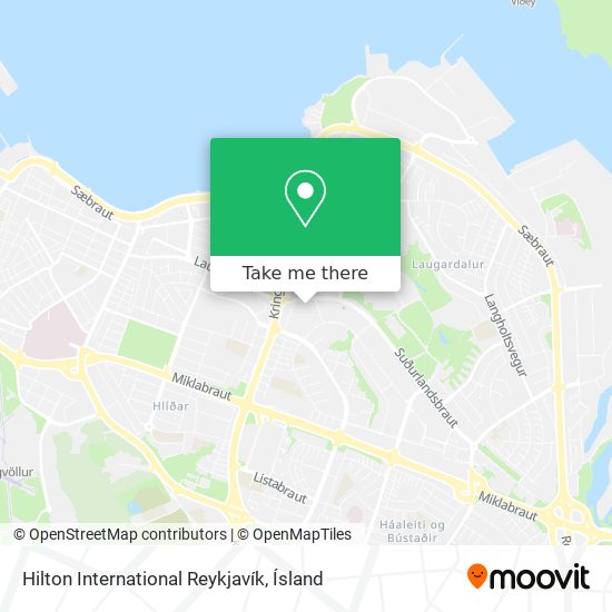 Mapa Hilton International Reykjavík