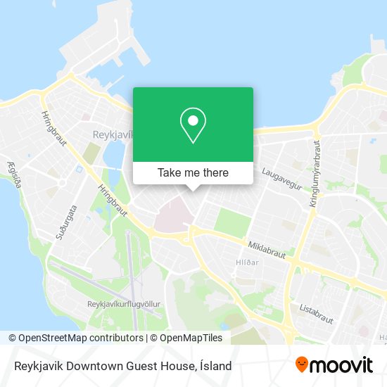 Mapa Reykjavik Downtown Guest House