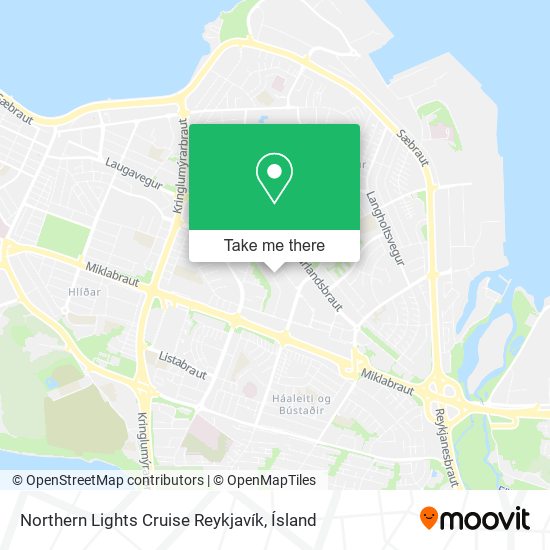 Mapa Northern Lights Cruise Reykjavík