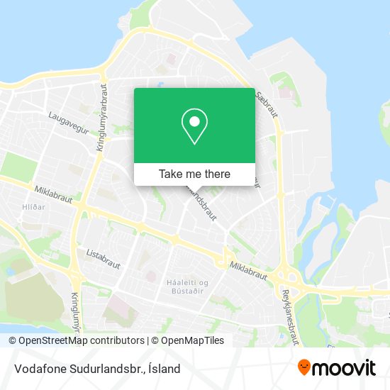 Mapa Vodafone Sudurlandsbr.