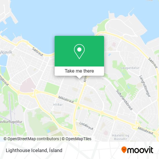 Lighthouse Iceland map