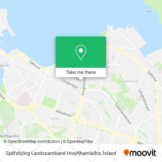 Mapa Sjálfsbjörg Landssamband Hreyfihamlaðra