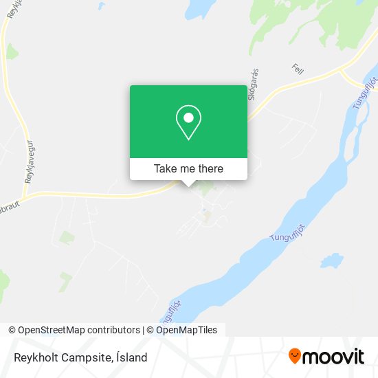 Mapa Reykholt Campsite