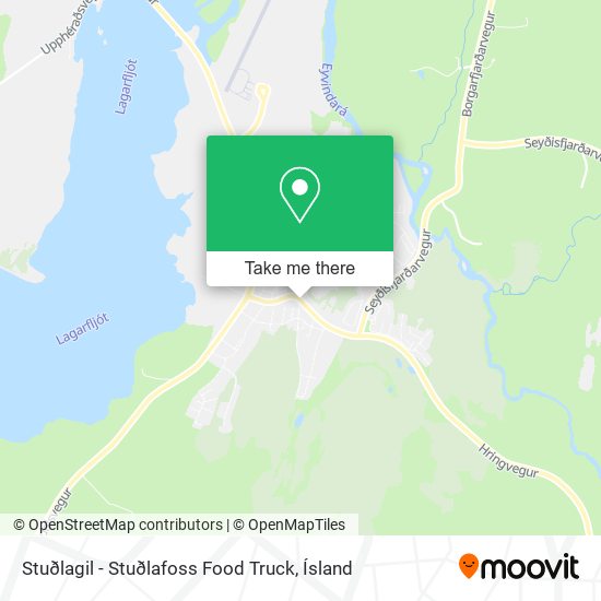 Stuðlagil - Stuðlafoss Food Truck map