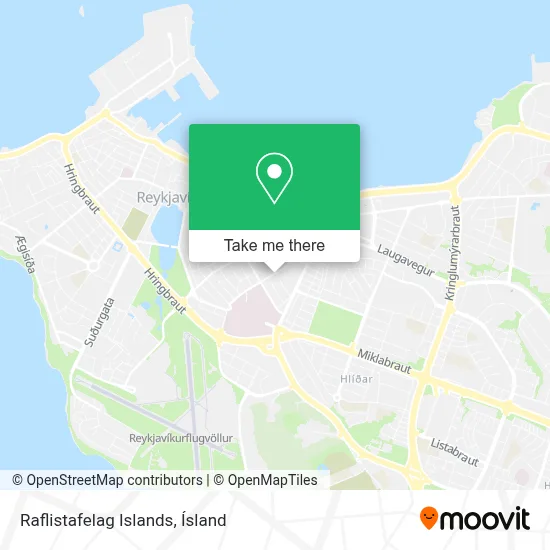 Raflistafelag Islands map