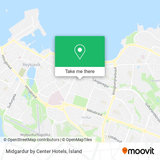 Mapa Midgardur by Center Hotels