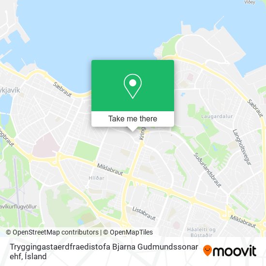 Tryggingastaerdfraedistofa Bjarna Gudmundssonar ehf map