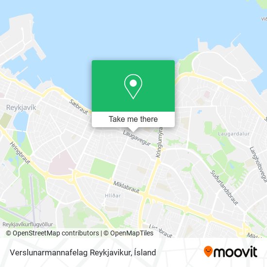 Verslunarmannafelag Reykjavikur map