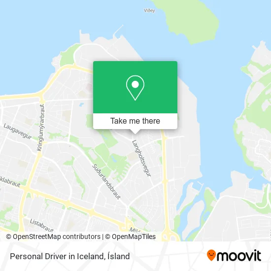 Personal Driver in Iceland map