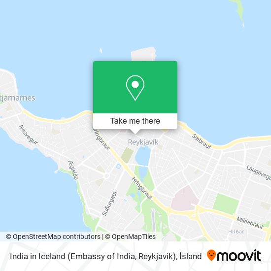 India in Iceland (Embassy of India, Reykjavik) map
