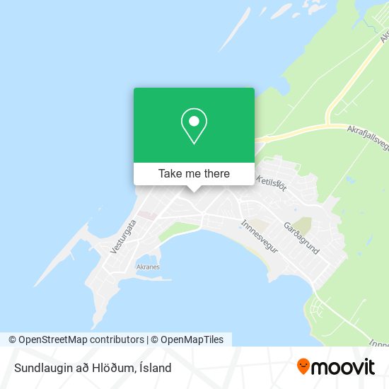 Sundlaugin að Hlöðum map