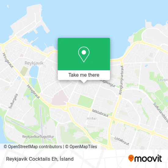 Reykjavik Cocktails Eh map