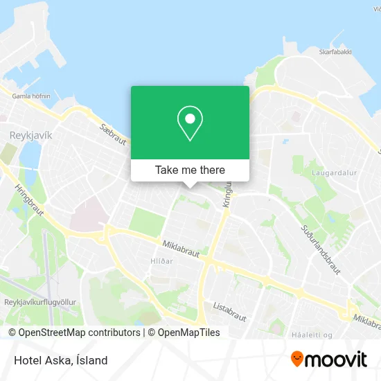 How to Get to Hotel Aska in Reykjavík by Bus?