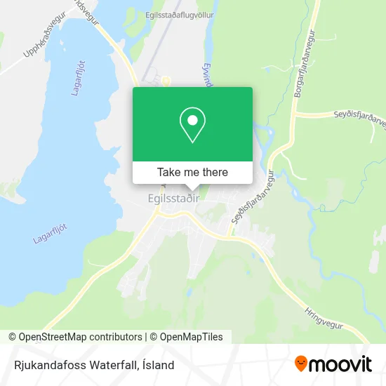 Rjukandafoss Waterfall map