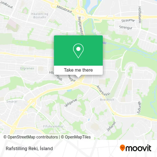 Rafstilling Reki map