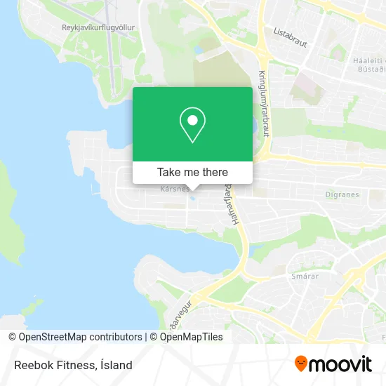Reebok Fitness map