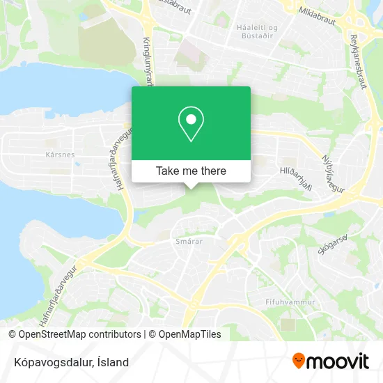 Kópavogsdalur map