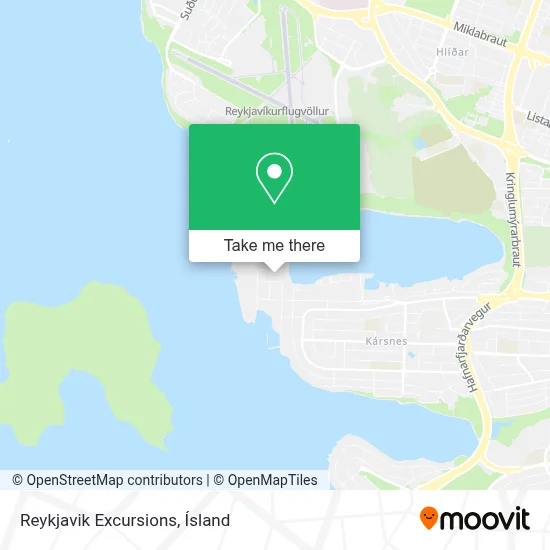 Reykjavik Excursions map