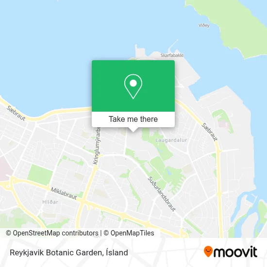 Reykjavik Botanic Garden map